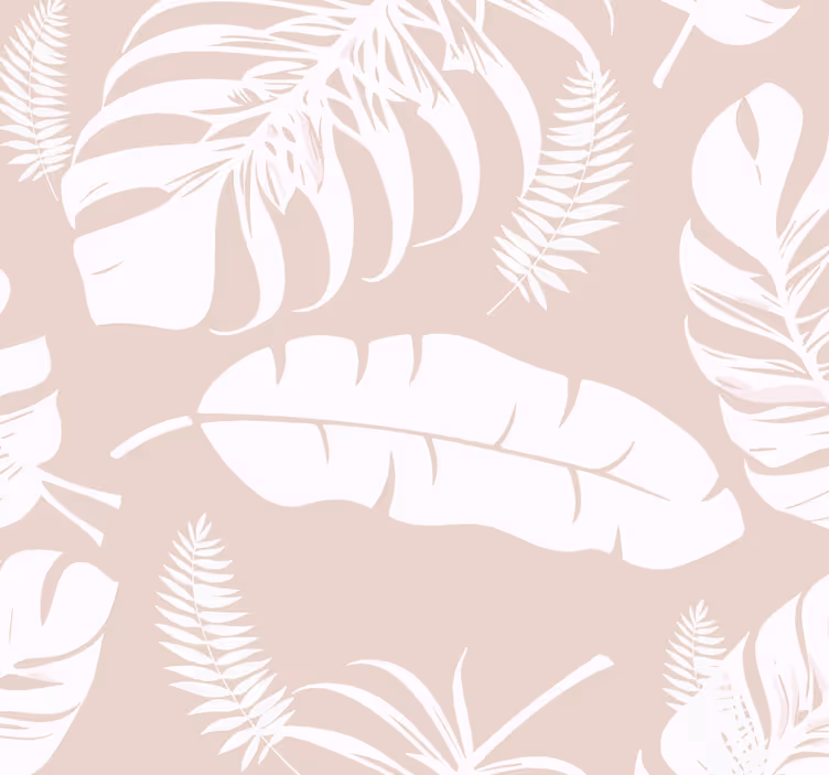 Bananen bladeren behang beige - TenStickers