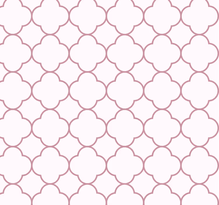 Geometrische ontwerpen behang roze - TenStickers