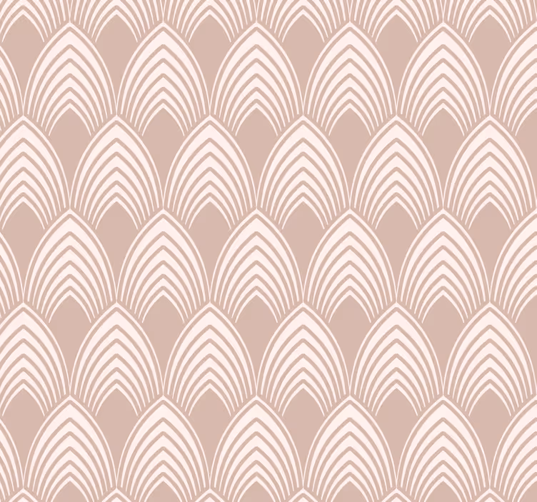 Vintage geometrisch ontwerp behang roze - TenStickers