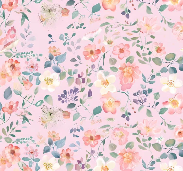 Lente explosie behang roze - TenStickers