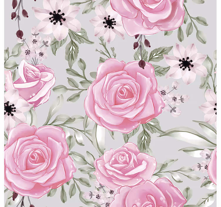 Bloemige bloesem elegantie behang bloemen - TenStickers