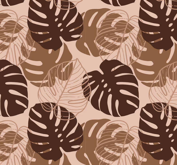 Monstera-motief behang bladeren - TenStickers