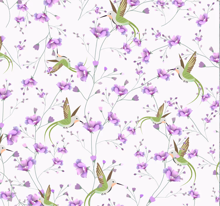 Elegantie met bloemmotief behang bloemen - TenStickers
