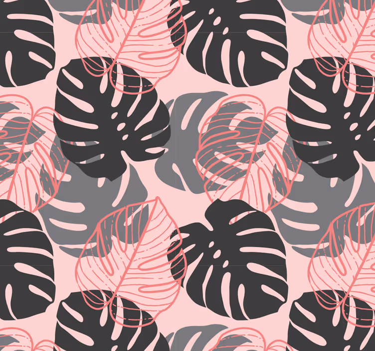 Tropische monstera behang bladeren - TenStickers