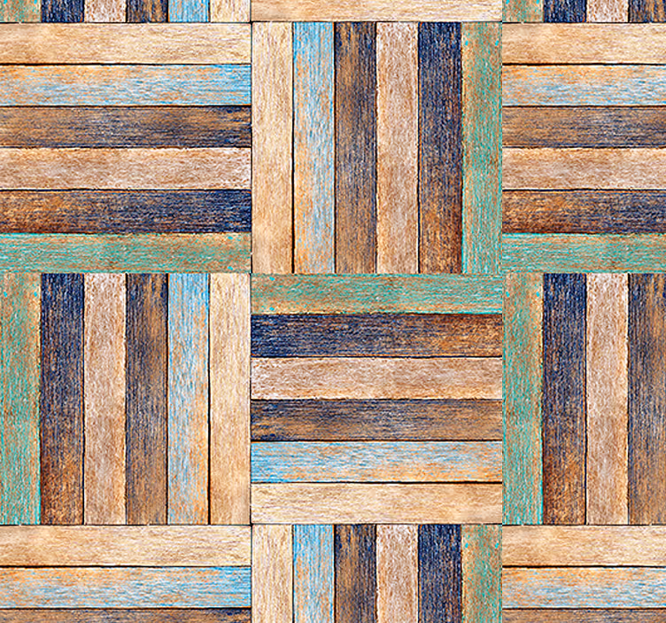 Behang streepjes patroon met structuur hout - TenStickers