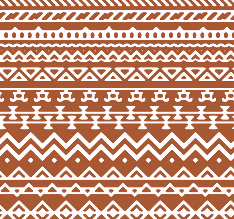 Interieur met geometrisch patroon behang hoofd slaapkamer - TenStickers