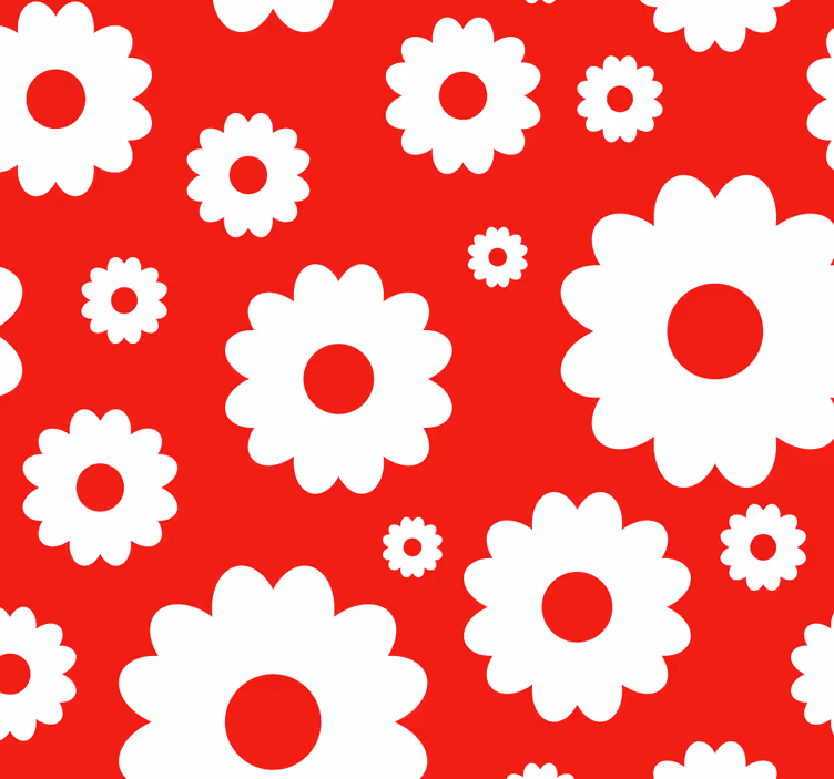 Bloemenmotief display behang bloemen - TenStickers