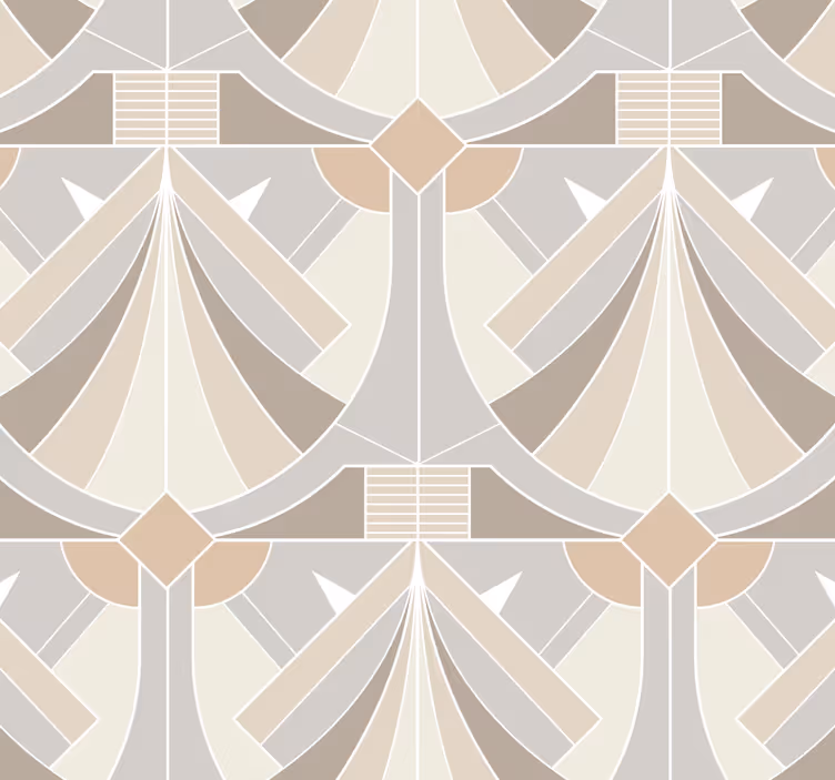 Art deco geometrisch ontwerp behang hal - TenStickers