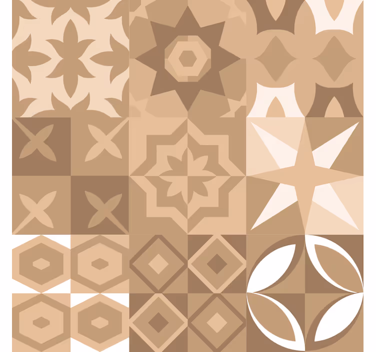 Portugese beige tegels behang - TenStickers