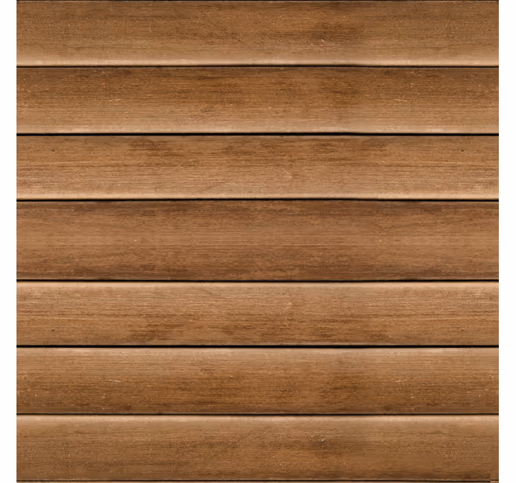 Horizontale houten planken behang gang - TenStickers
