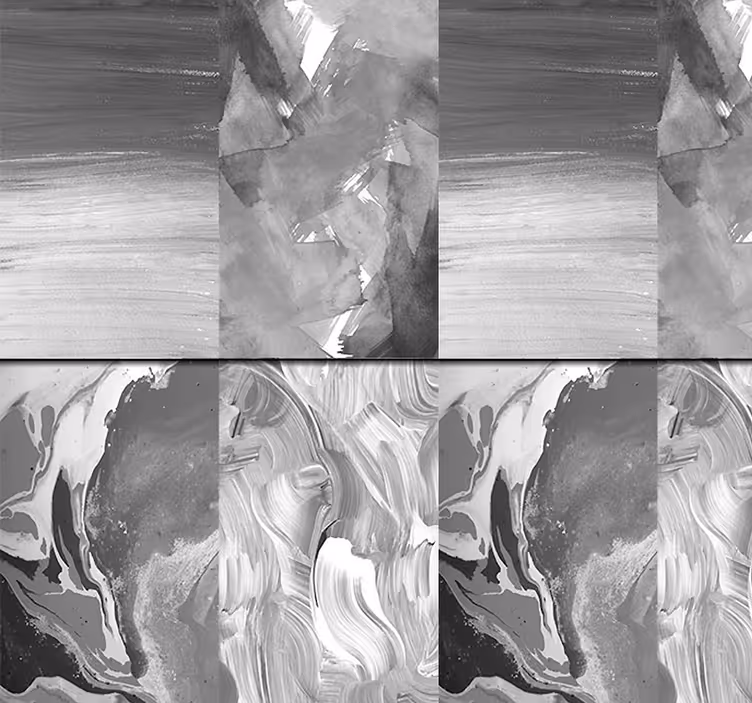 Wervelende monochrome abstract behang - TenStickers