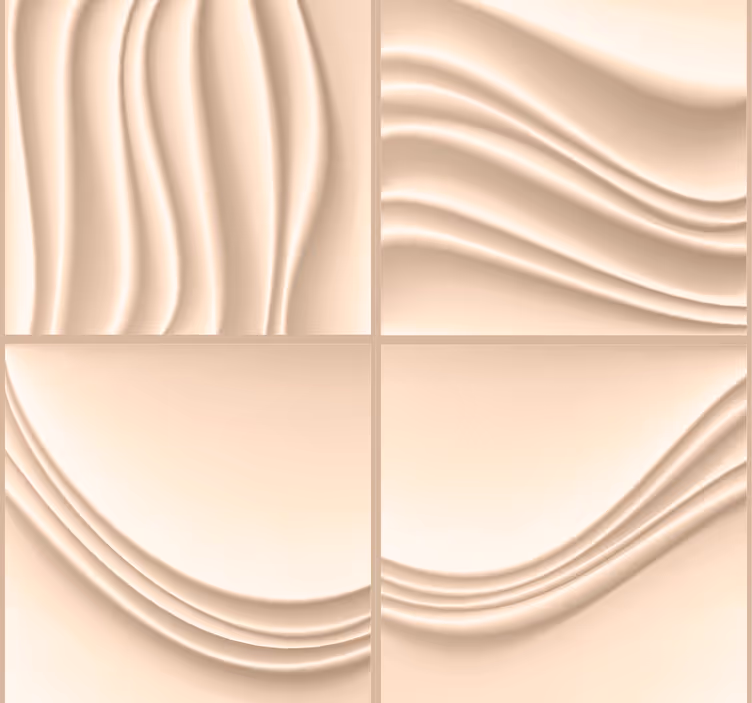 Gebogen textuurpanelen abstract behang - TenStickers
