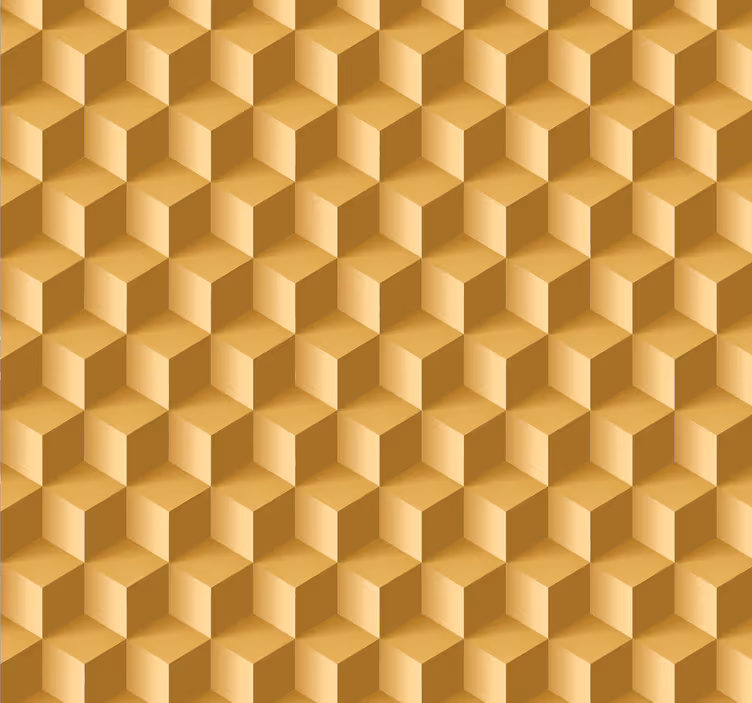 Beige kubusstructuur 3d behang - TenStickers
