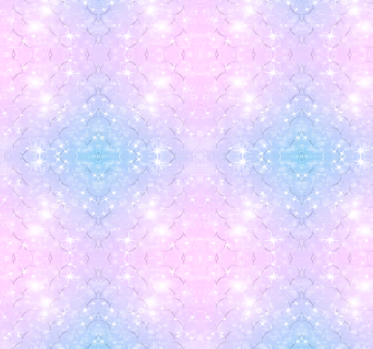 Kinderbehang Zeemeermin glitter weegschaal - TenStickers