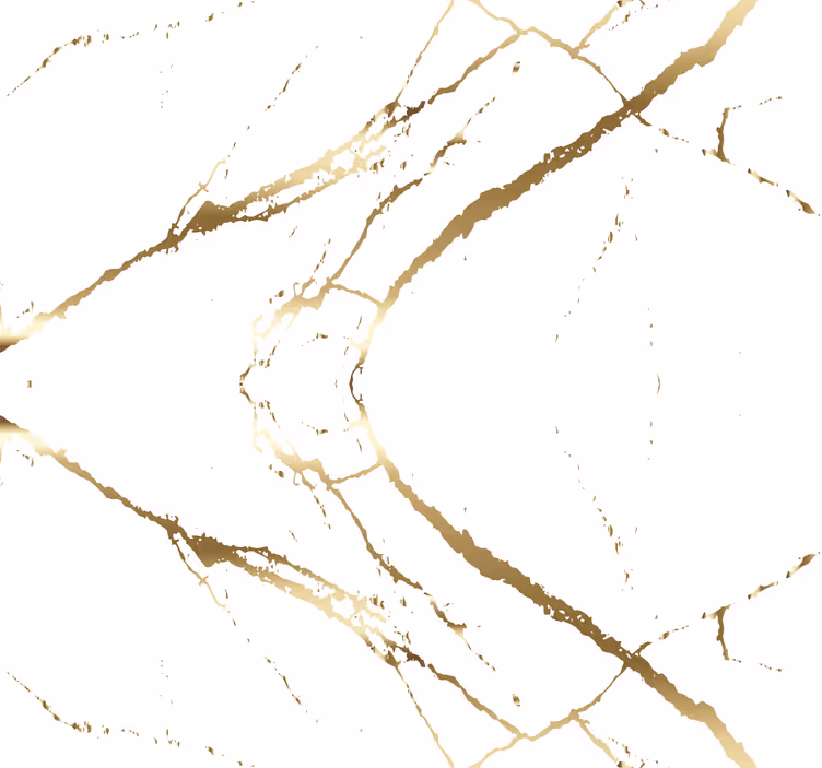 Marmer behang Gouden en wit marmer - TenStickers