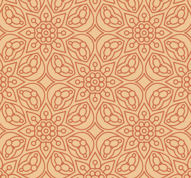 Bloemen behang Vintage mandala-elementen - TenStickers