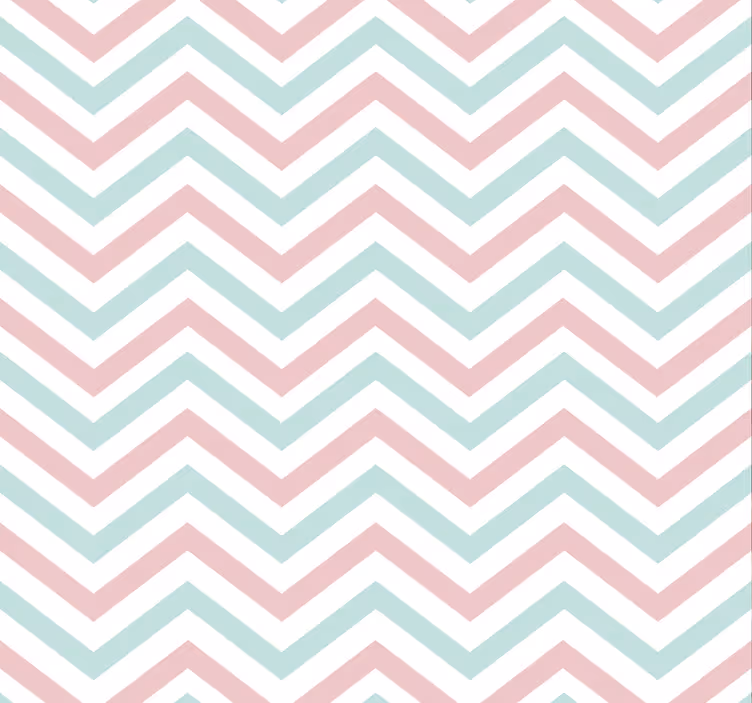 Kleuren van pastel in zigzag patroon behang - TenStickers