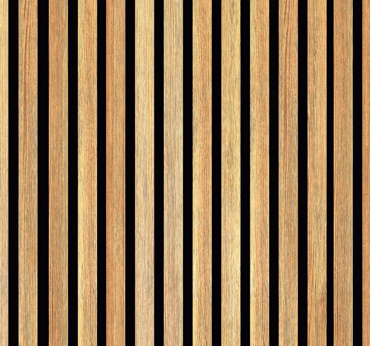 Hout behang Houtstijl bruine houten latten in teak - TenStickers
