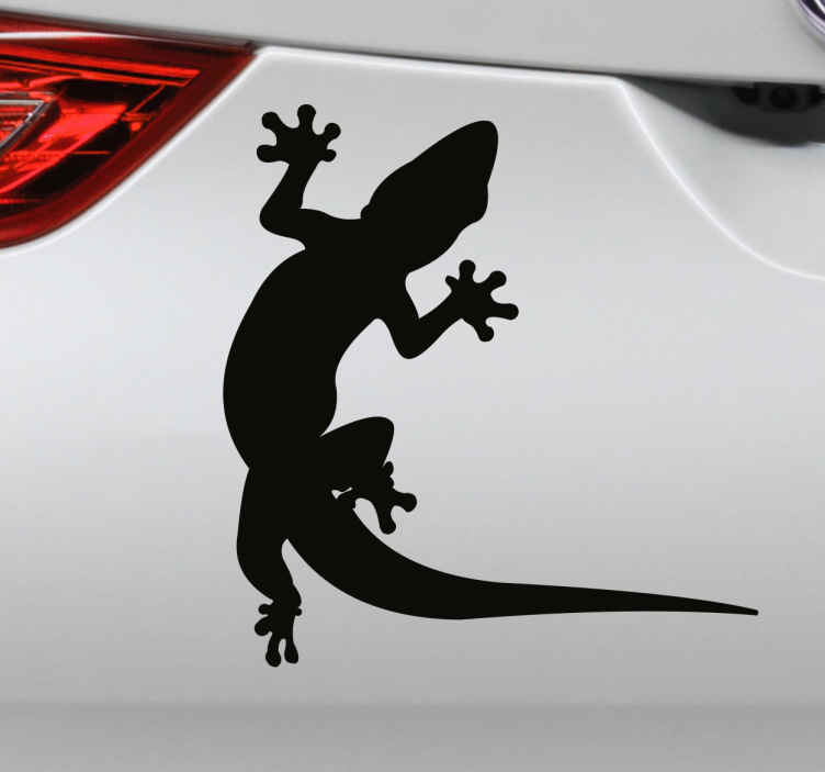 TenStickers. Auto sticker salamander. Decoreer de auto met dit leuke simpele design van een salamander. De sticker bestaat uit het silhouette van een salamander die kruipt.