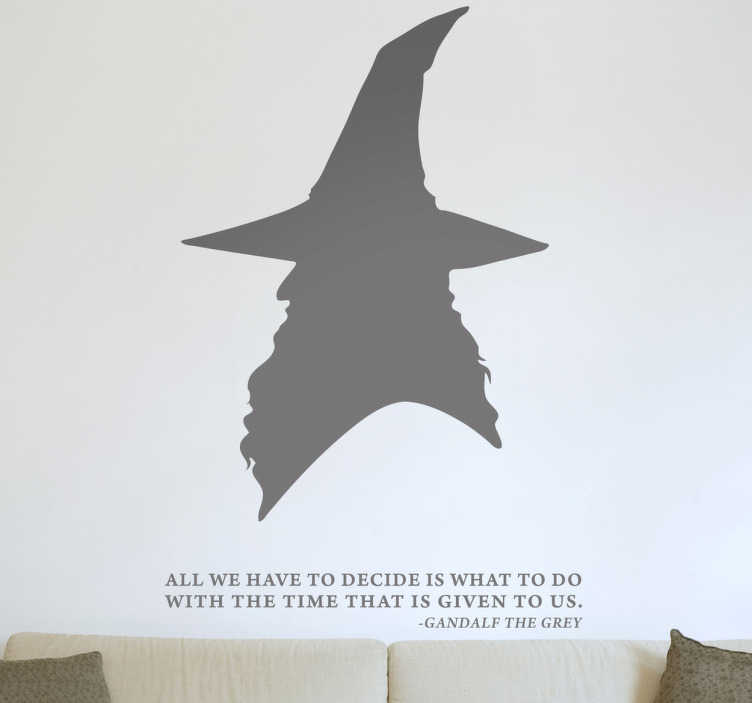 TenStickers. Gandalf Quote Muursticker. Bent u een fan van Lord of the Rings en in het bijzonder van Gandalf, dan is deze sticker voor u gemaakt!