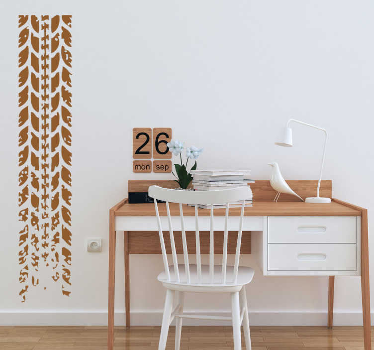 TenStickers. Muursticker auto spoor. Muursticker auto spoor, een mooie wanddecoratie voor elke auto fan die een muur wil versieren. Kleur en afmetingen aanpasbaar. Dagelijkse kortingen.