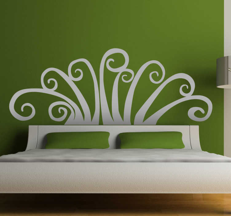 TenStickers. Sticker abstract hoofdeinde bed. Muursticker voor het decoreren van het hoofdeinde van je bed in de slaapkamer! Leuke en originele wanddecoratie voor het opfleuren van kale muren.