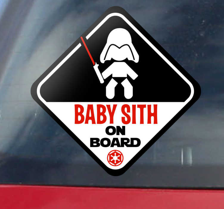 TenStickers. Sticker Baby Sith On Board. Baby Sith On Board. Originele, op Star Wars geïnspireerde auto sticker. Verkrijgbaar in verschillende afmetingen. Snelle klantenservice.