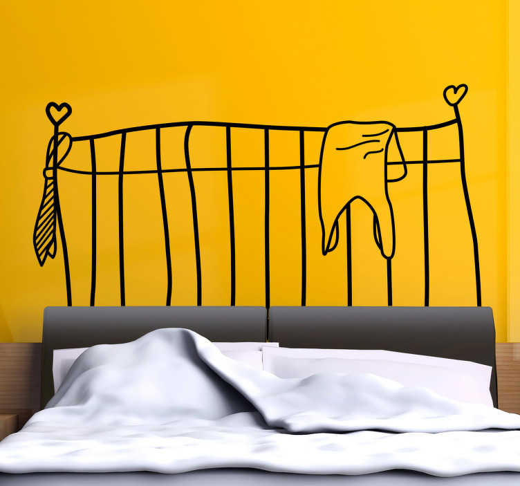 TenStickers. Sticker hoofdeinde bed kind. Muursticker voor het hoofdeinde van je bed op je slaapkamer te versieren! Kies zelf de grootte en kleur zodat de wanddecoratie goed aansluit.