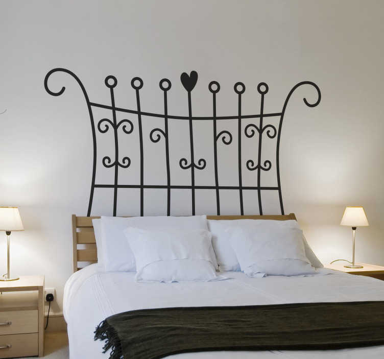 TenStickers. Sticker hoofdeinde bed symmetrisch. Decoreer jouw slaapkamer met deze elegante en leuke sticker! Je kunt deze sticker beplakken aan het hoofdeinde van jouw bed!