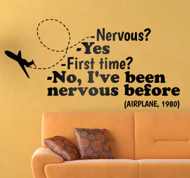 Airplane Quote muursticker