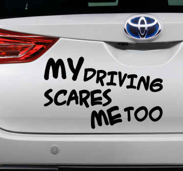 Auto sticker my driving scares me too