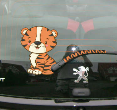 Auto stickers schattig tijgertje