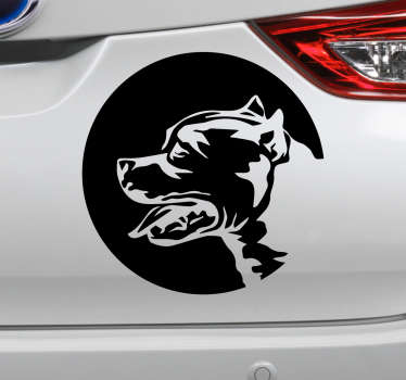 Autosticker silhouette hond
