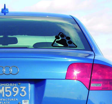 Autostickers dieren hond pootafdruk