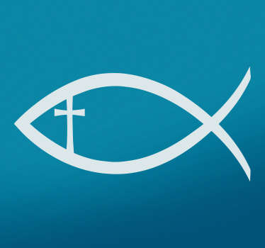 Decoratie sticker Ichthus vis