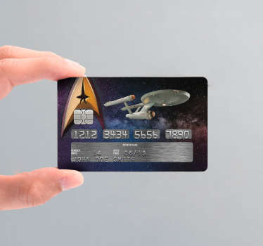 Decoratie stickers creditcard Star trek