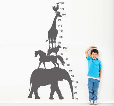 Groeimeter dieren sticker