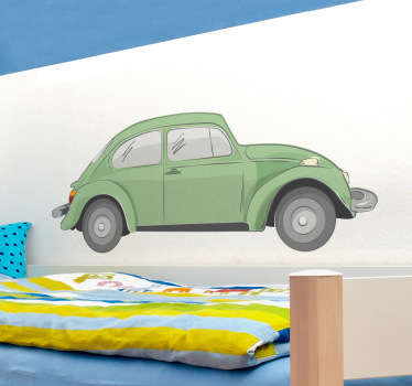 Groene Volkswagen Beetle Muursticker