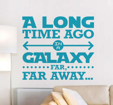 In a Galaxy Far Away Star Wars tekst Sticker