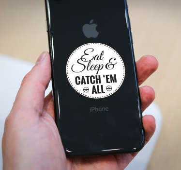 iPhone text sticker eat & sleep