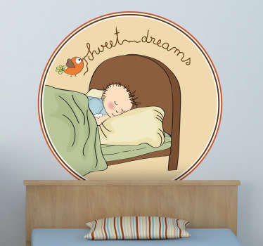 Jongen sweet dreams hoofdeinde sticker