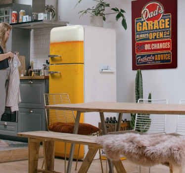 Koelkast sticker bier