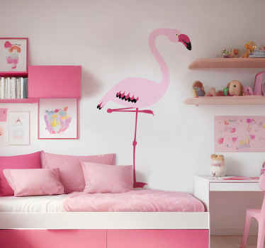 Licht roze flamingo dieren sticker