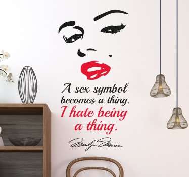 Marilyn Monroe Sex Symbool Quote