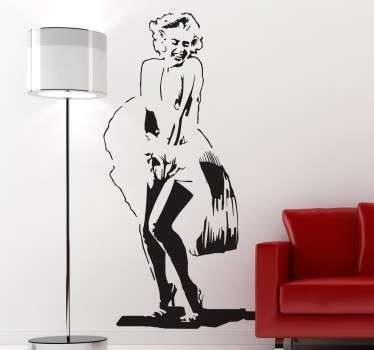 Marilyn Monroe witte jurk sticker