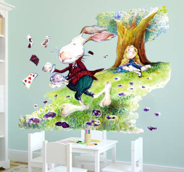 Muursticker Alice in Wonderland