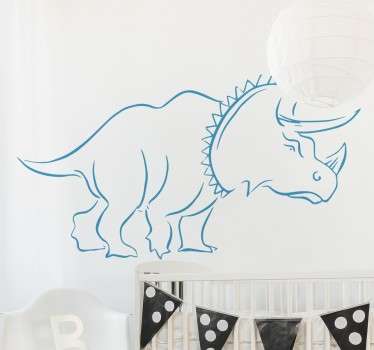 Muursticker Dinosaurus Triceratops