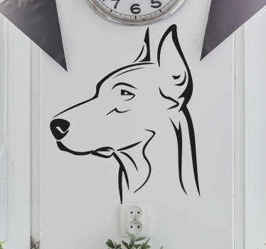Muursticker Doberman