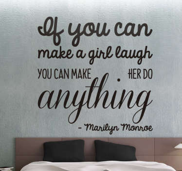 Muursticker Marilyn Monroe citaat