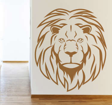 Muursticker portret Afrikaanse leeuw